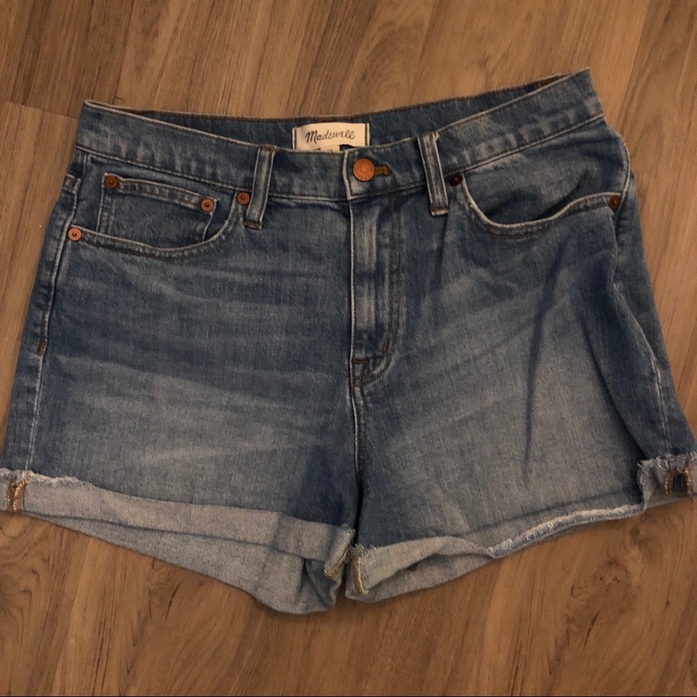 Madewell high-waisted denim shorts